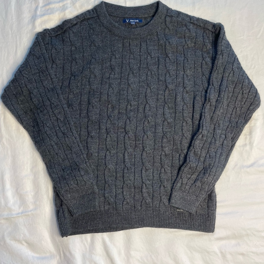 3/$15 Allen Solly Women’s Gray Cable Knit Sweater Size XS